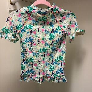 Mini Boden Colorful Floral Kids Swim Rashguard